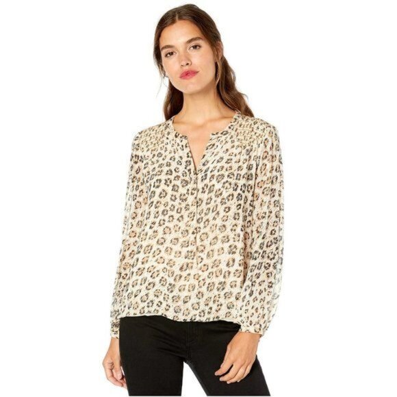 Joie Cordell Leopard Print Silk Blouse - XS - Picture 2 of 8